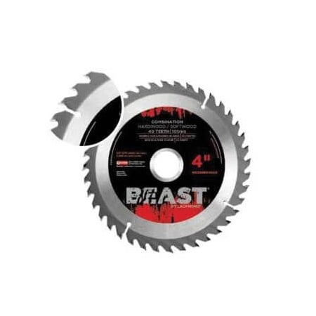 Beast Combination Blade, ATB, 4 Blade Dia, 12 To 38 In, 007 Kerf, 3200 Rpm Maximum, Applica